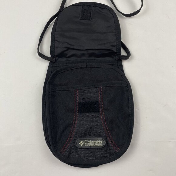Columbia Mini Crossbody Purse Travel Wallet Card Slots Zip Pockets Black - Picture 5 of 10
